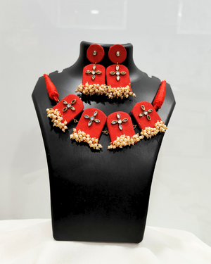 Red Fabric Necklace