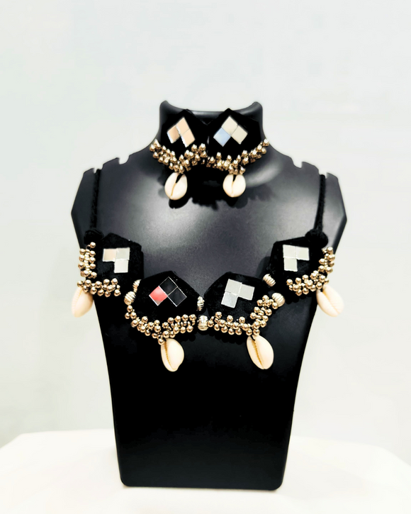 Black Fabric Necklace